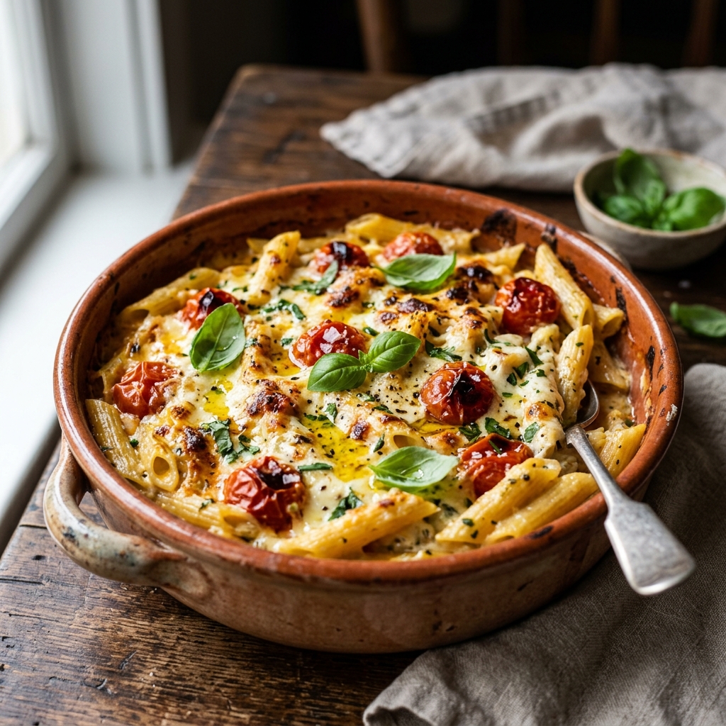 Cover: Ein-Topf-Back-Boursin-Pasta: Das cremigste Kräuter-Käse-Abendessen-Hack