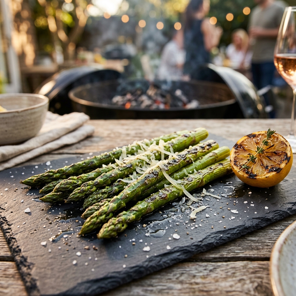 Cover: Gegrillter grüner Spargel: Der Hit für deine Grillparty!