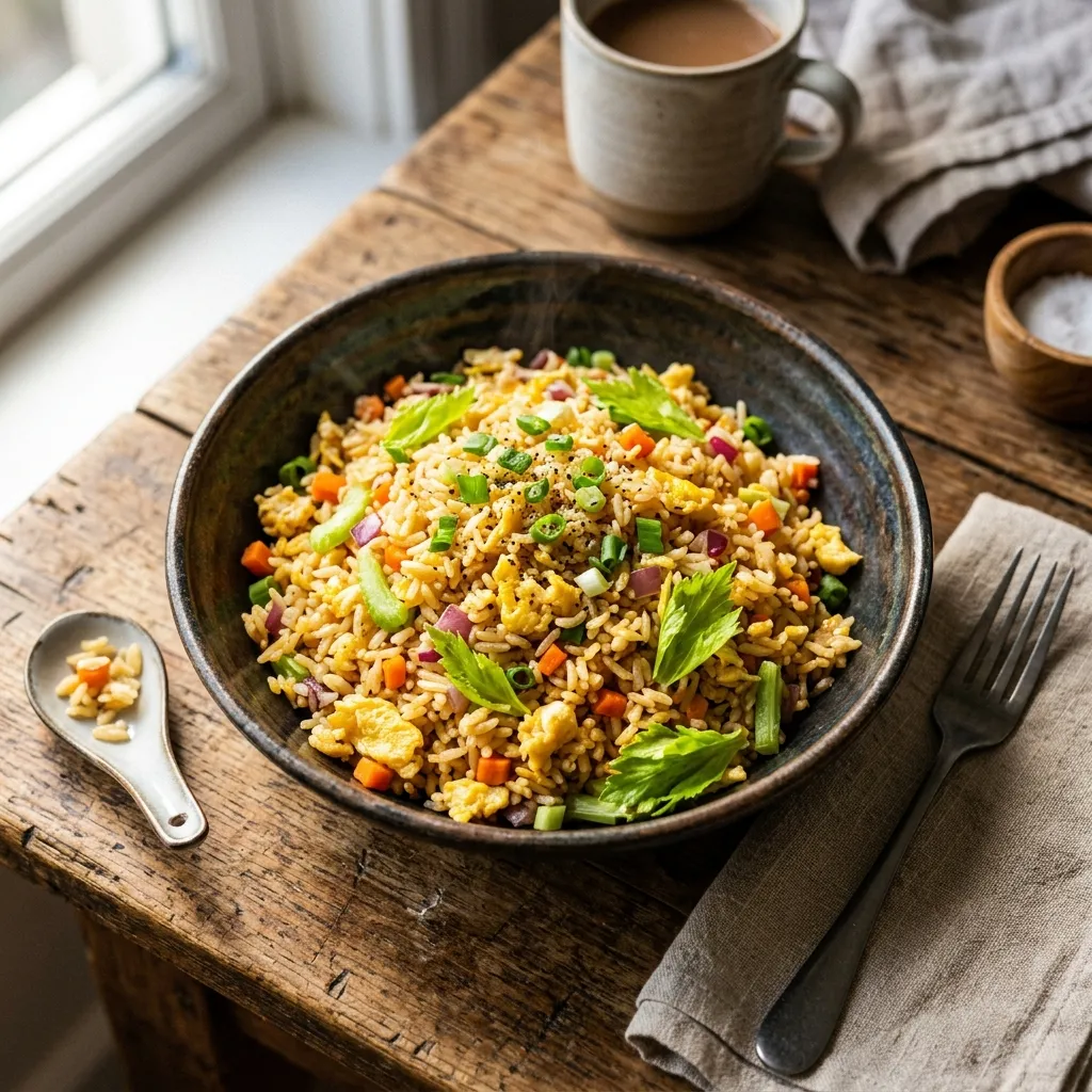 Cover: Schneller Eierreis mit Gemüse: Das 15-Minuten-Express-Rezept